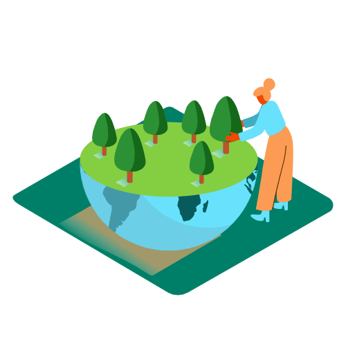 Ecology_Isometric Eco-friendly icon