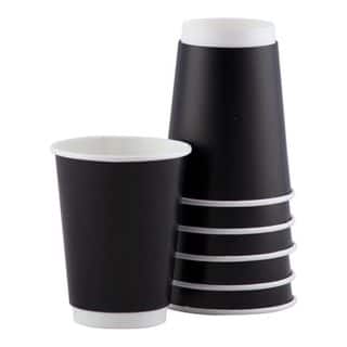 Black double wall cups