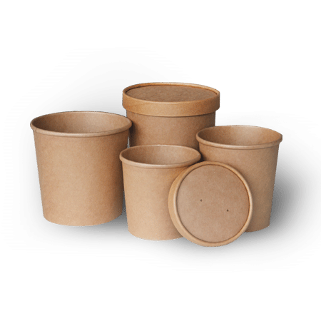 Eco-friendly soup container with lids Biowarehouse