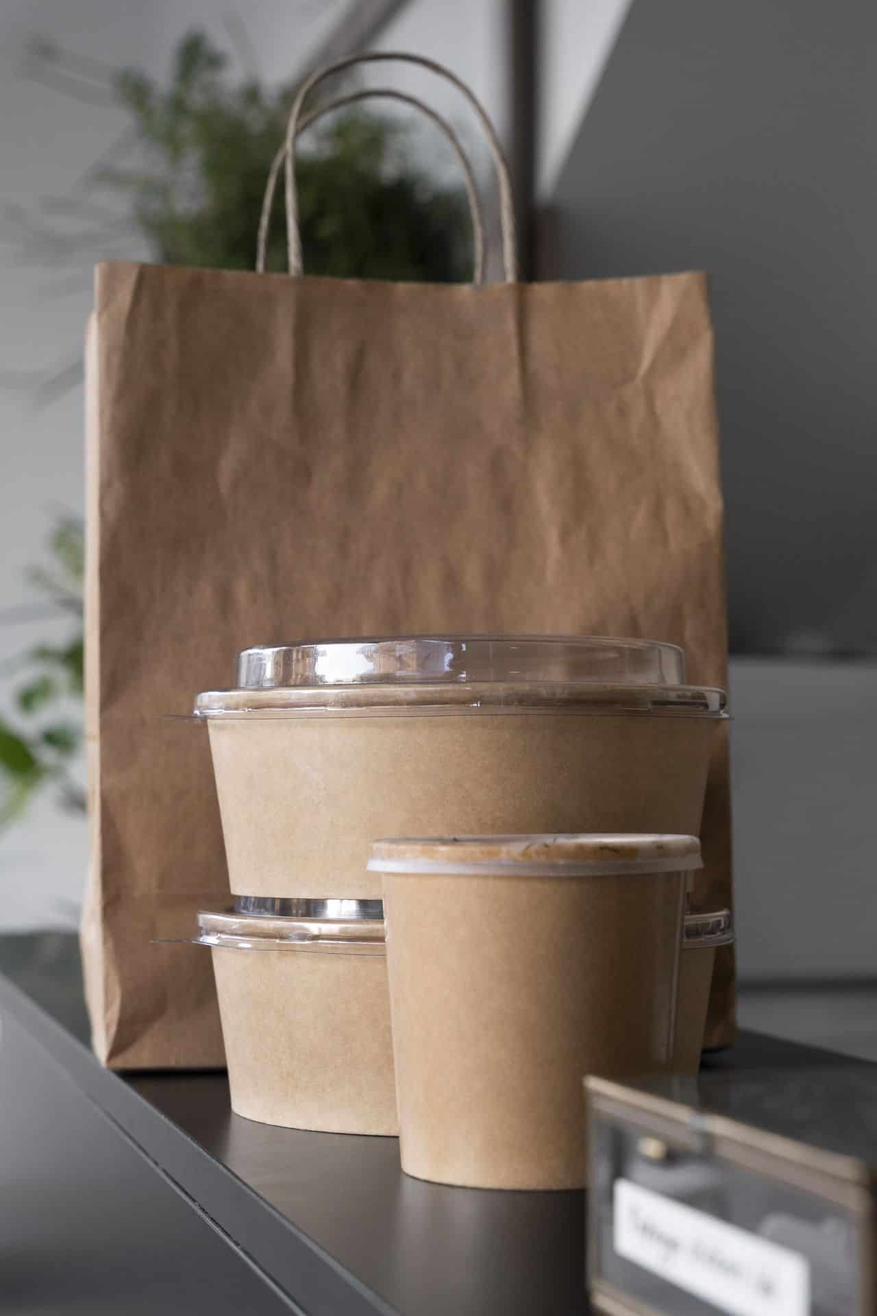 Street Food Packaging Biowarehouse Street Food Packaging Hockley - Paper bags and round bowls