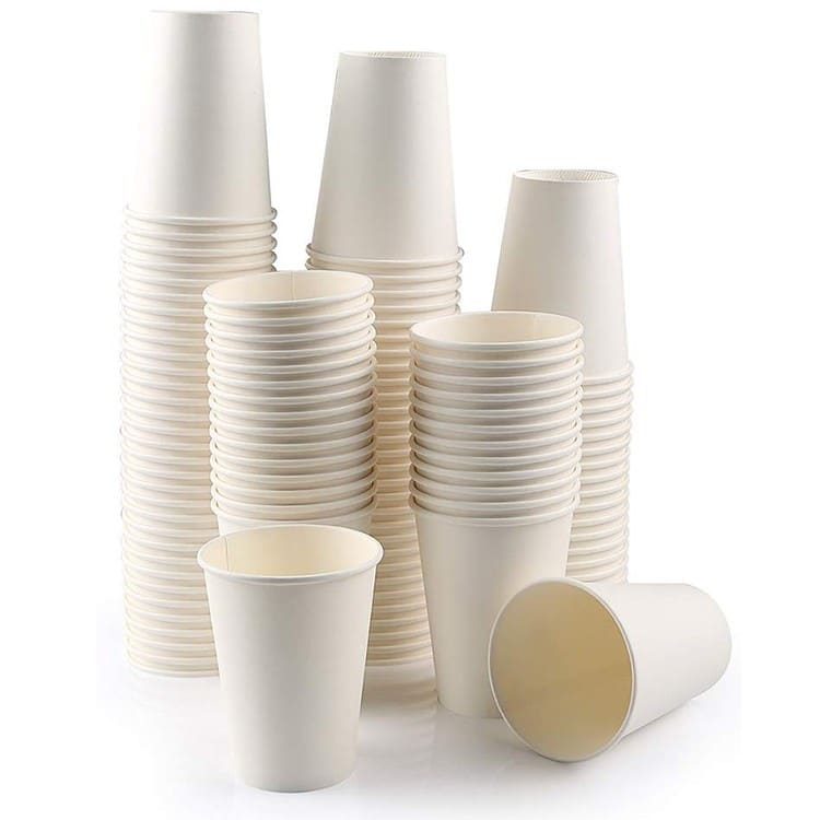 Group of single wall single wall disposable cups